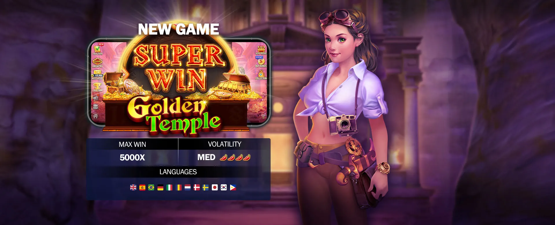 Extensive game variety at phjoy casino, showing slots, live dealers, and sports betting